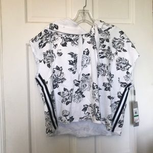 Calvin Klein short-sleeve cropped hoodie